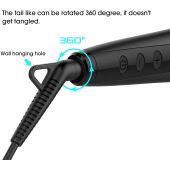 Enhanced Hair Straightener Brush by MiroPure, 2-in-1 Ionic Straightening Brush with Anti-Scald Feature, Auto Temperature Lock & Auto-Off Function (Black)