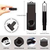 16GB USB 2.0 Generic Flash Drive – Black