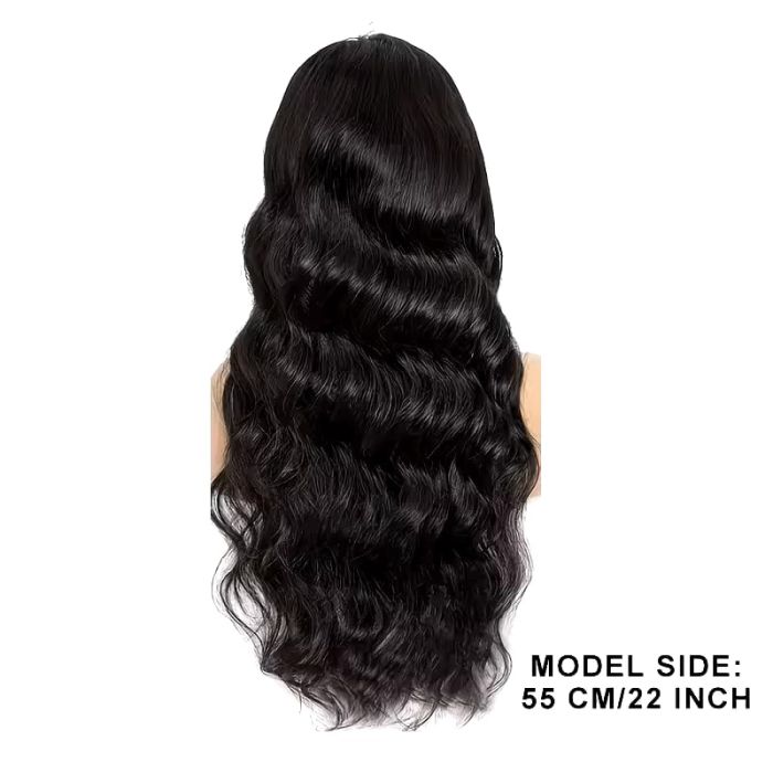 “22” long body wave hair – soft, silky, and full with natural flowing waves. Gives a luxurious, effortless look with beautiful volume.