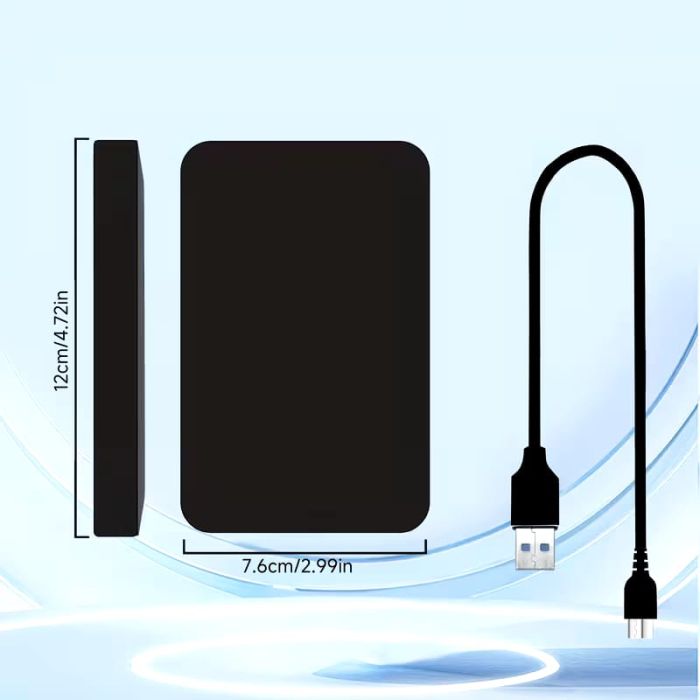 1TB Ultra Slim Portable External Hard Drive USB 3.0 – Black